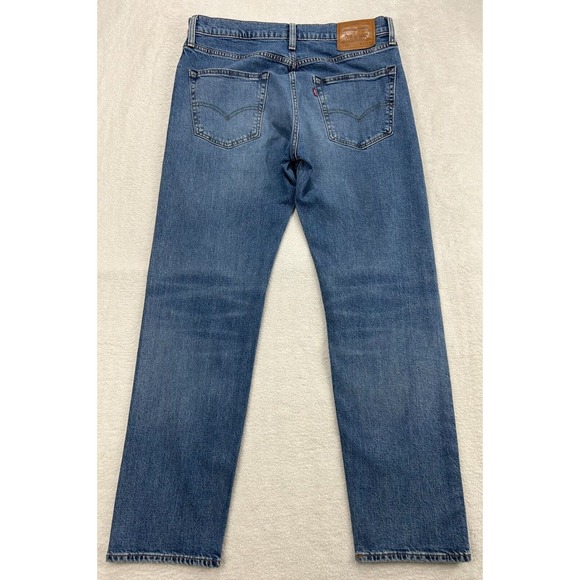 Levi's 502 Premium Men Stretch Blue Jean 33x32 (32x28) Big E Medium Wash Tapered - Picture 1 of 13